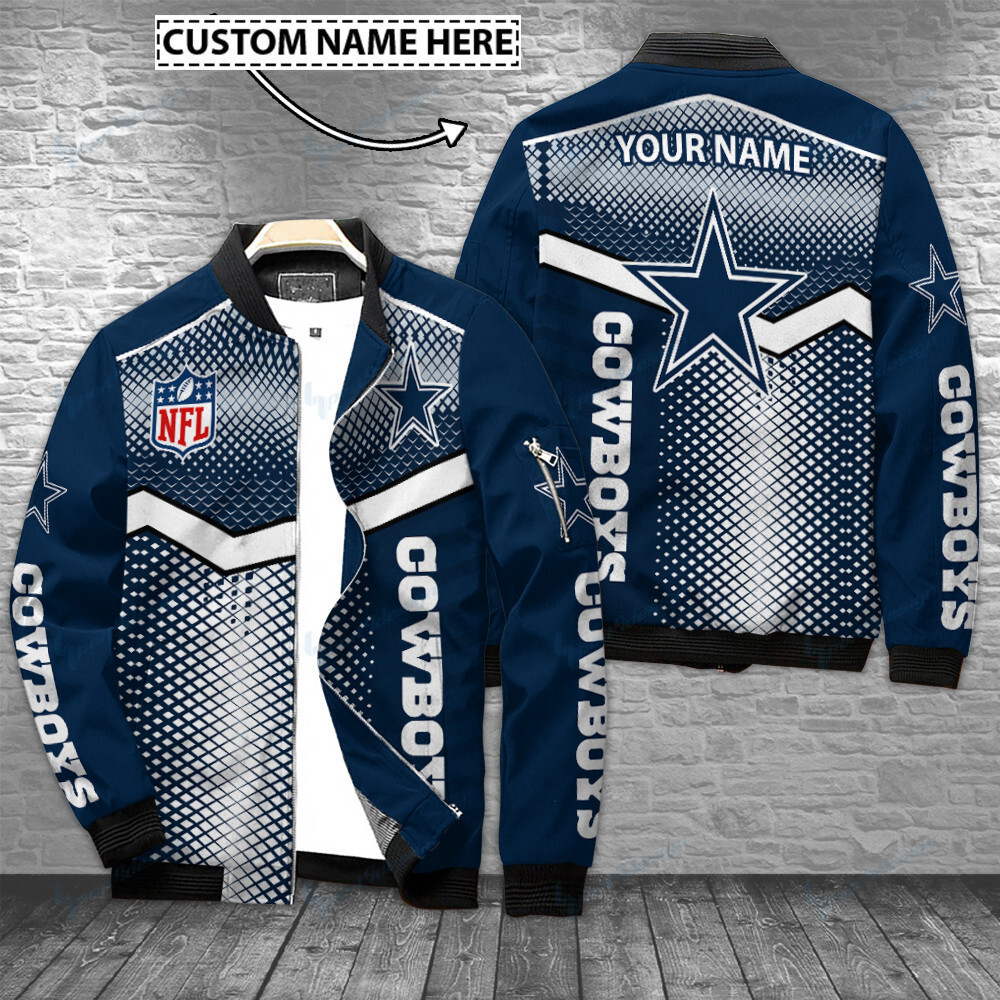 Dallas Cowboys Personalized Bomber Jacket | NFL Team Jacket for Men & Women | Football Fan Gift