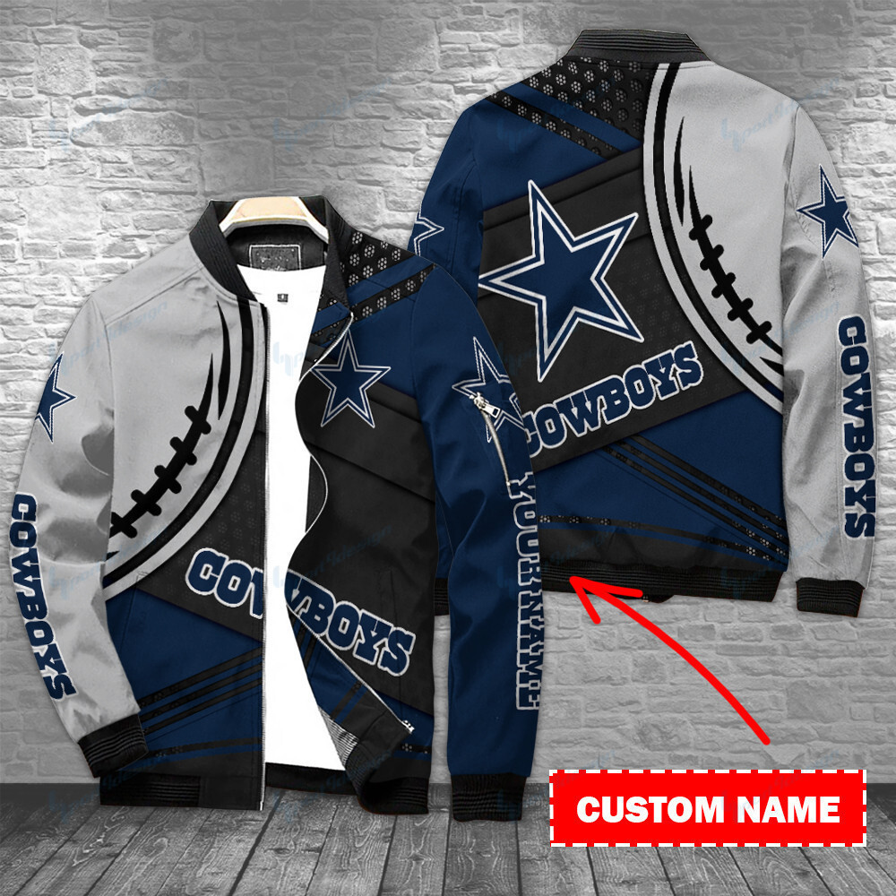 Dallas Cowboys Personalized Bomber Jacket | NFL Team Jacket for Men & Women | Football Fan Gift