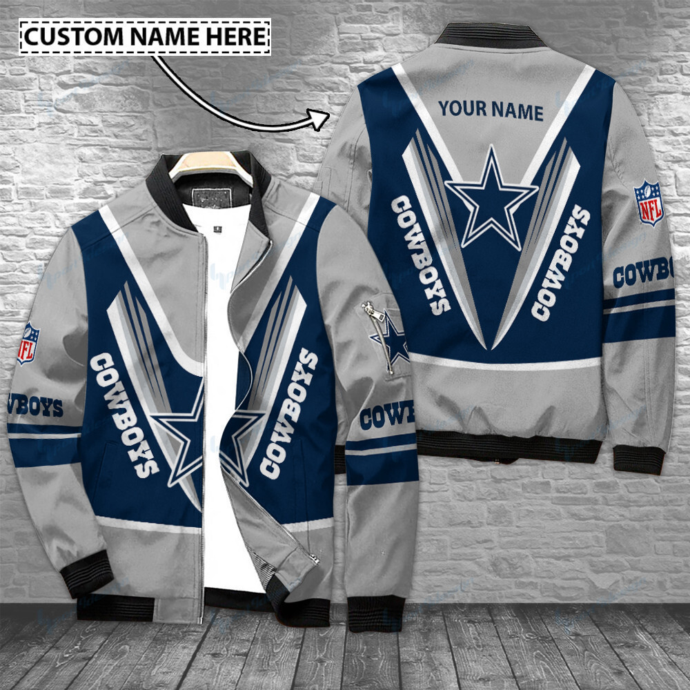 Dallas Cowboys Personalized Bomber Jacket | NFL Team Jacket for Men & Women | Football Fan Gift