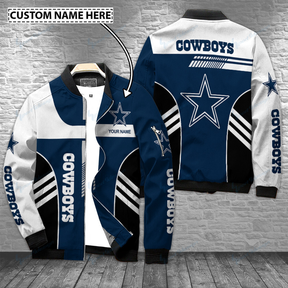 Dallas Cowboys Personalized Bomber Jacket | NFL Team Jacket for Men & Women | Football Fan Gift