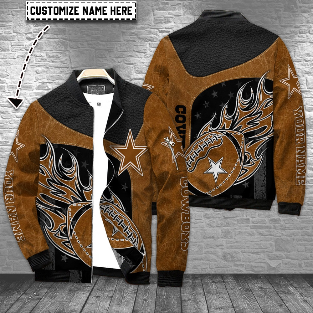 Dallas Cowboys Personalized Bomber Jacket | NFL Team Jacket for Men & Women | Football Fan Gift
