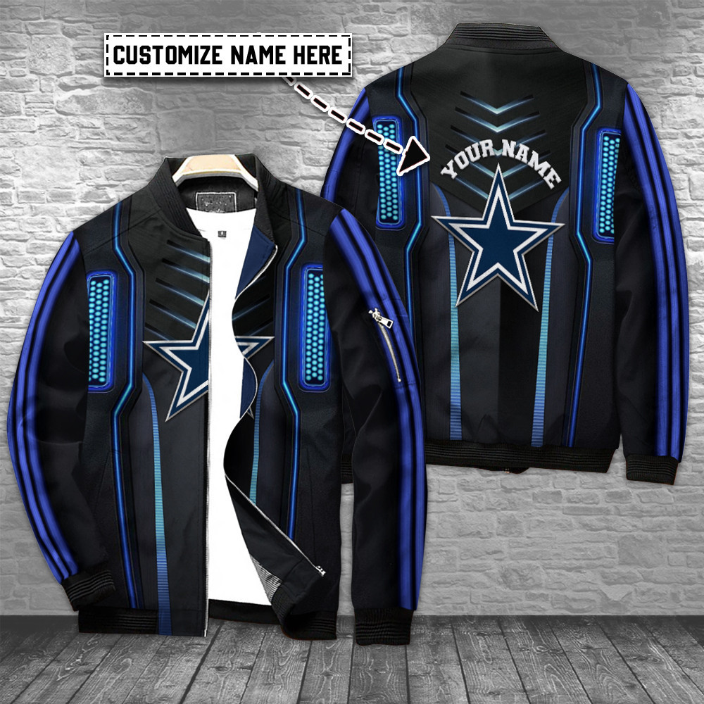 Dallas Cowboys Personalized Bomber Jacket | NFL Team Jacket for Men & Women | Football Fan Gift