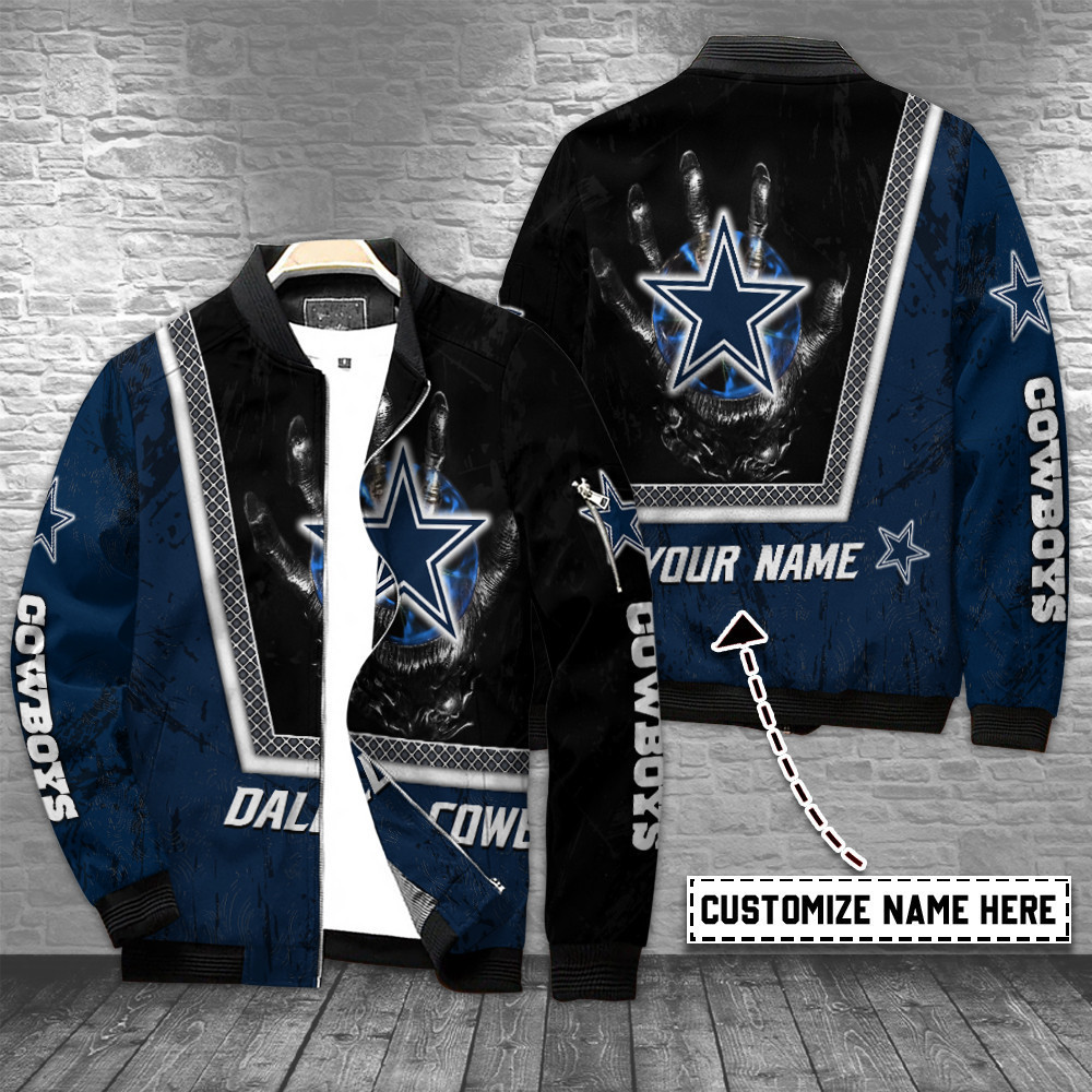 Dallas Cowboys Personalized Bomber Jacket | NFL Team Jacket for Men & Women | Football Fan Gift