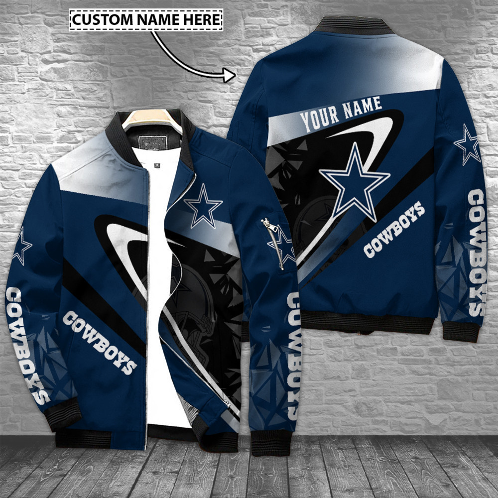 Dallas Cowboys Personalized Bomber Jacket | NFL Team Jacket for Men & Women | Football Fan Gift