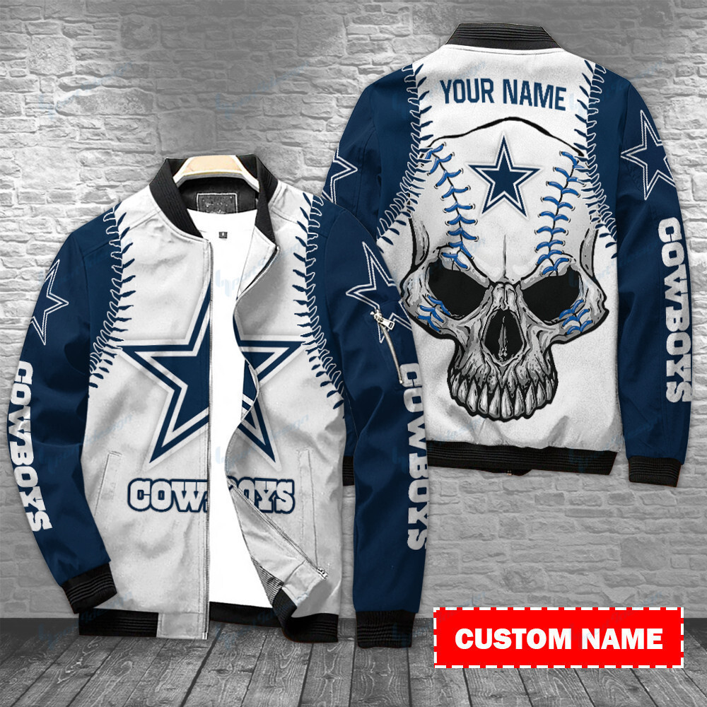 Dallas Cowboys Personalized Bomber Jacket | NFL Team Jacket for Men & Women | Football Fan Gift