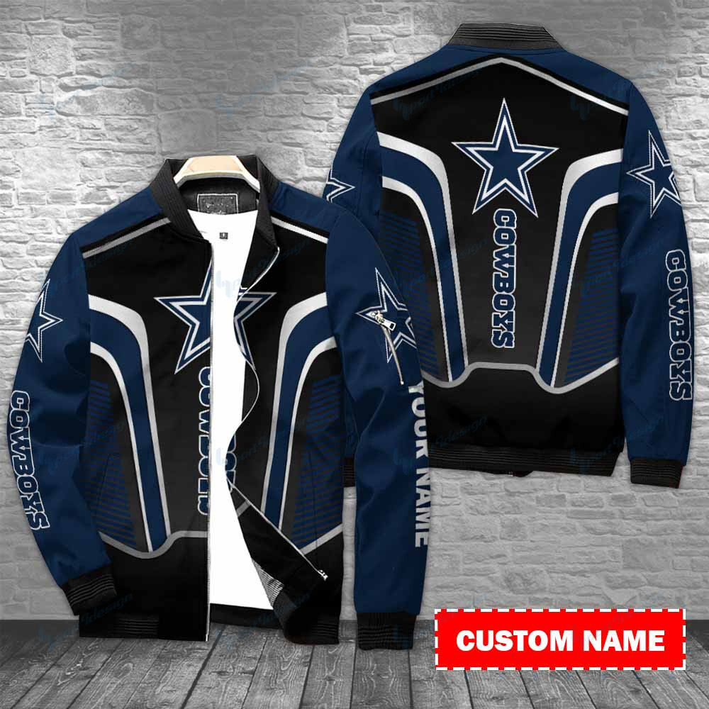 Dallas Cowboys Personalized Bomber Jacket | NFL Team Jacket for Men & Women | Football Fan Gift