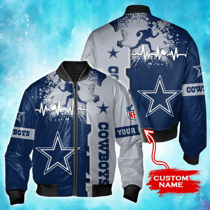 Dallas Cowboys Personalized Thick Bomber Jacket | NFL Team Jacket for Men & Women | Football Fan Gift
