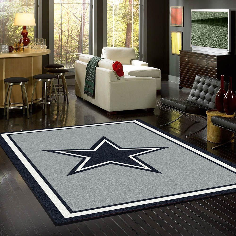 Dallas Cowboys Rectangle Area Rug – Full Print Carpet For Living Room & Bedroom Home Decor