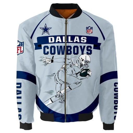 Dallas Cowboys Thick Bomber Jacket | NFL Team Jacket for Men & Women | Football Fan Gift