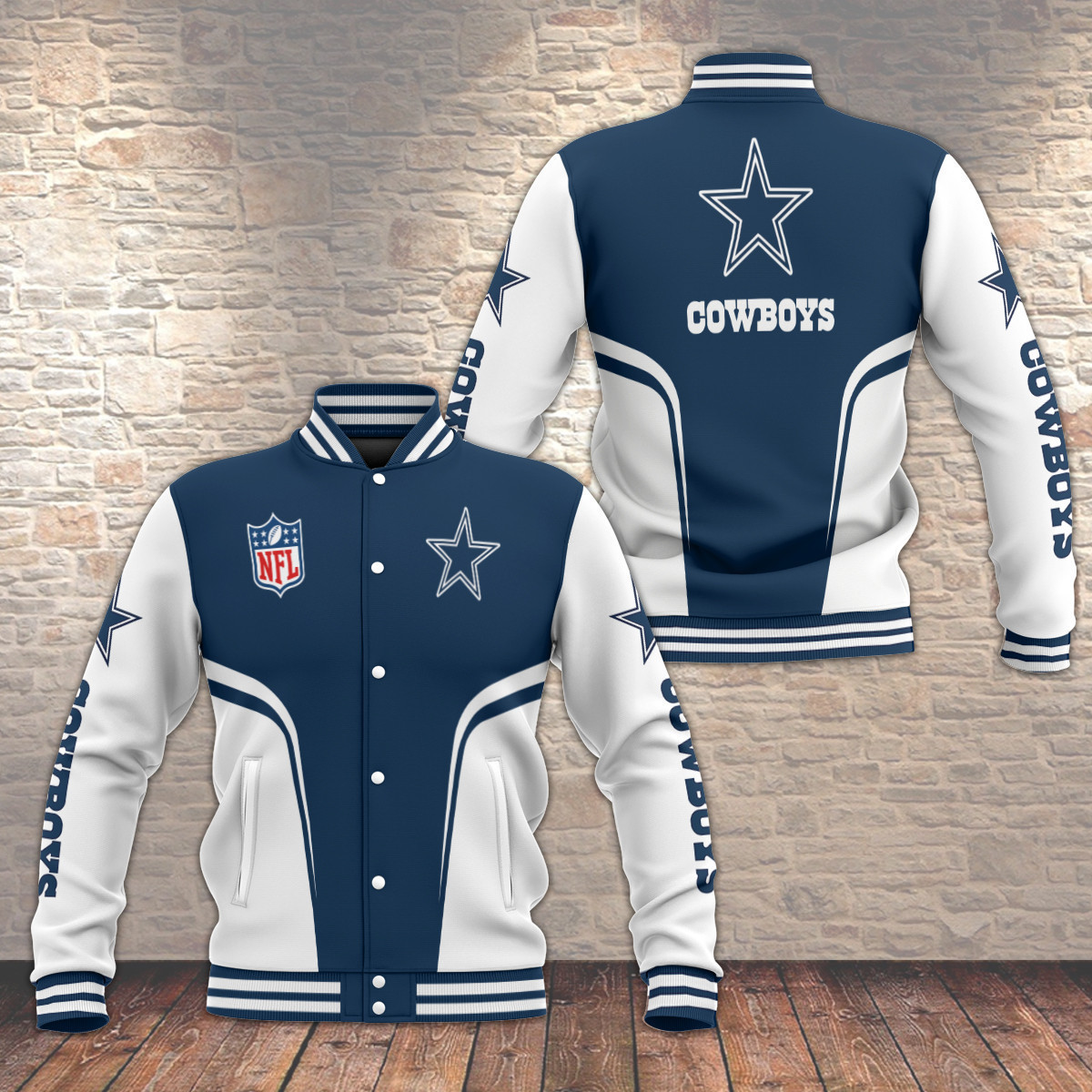Dallas Cowboys Varsity Baseball Jacket for Men & Women | NFL Team Fan Gift