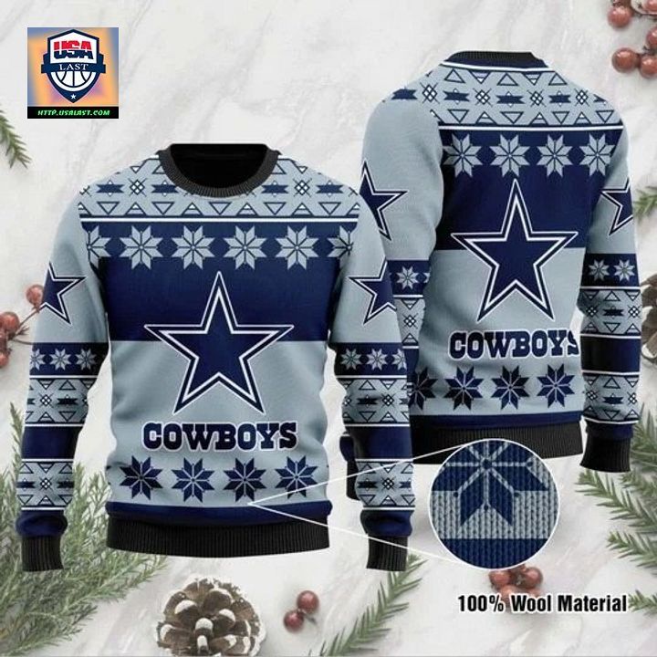 Dallas Cowboys Wool Ugly Christmas Sweater