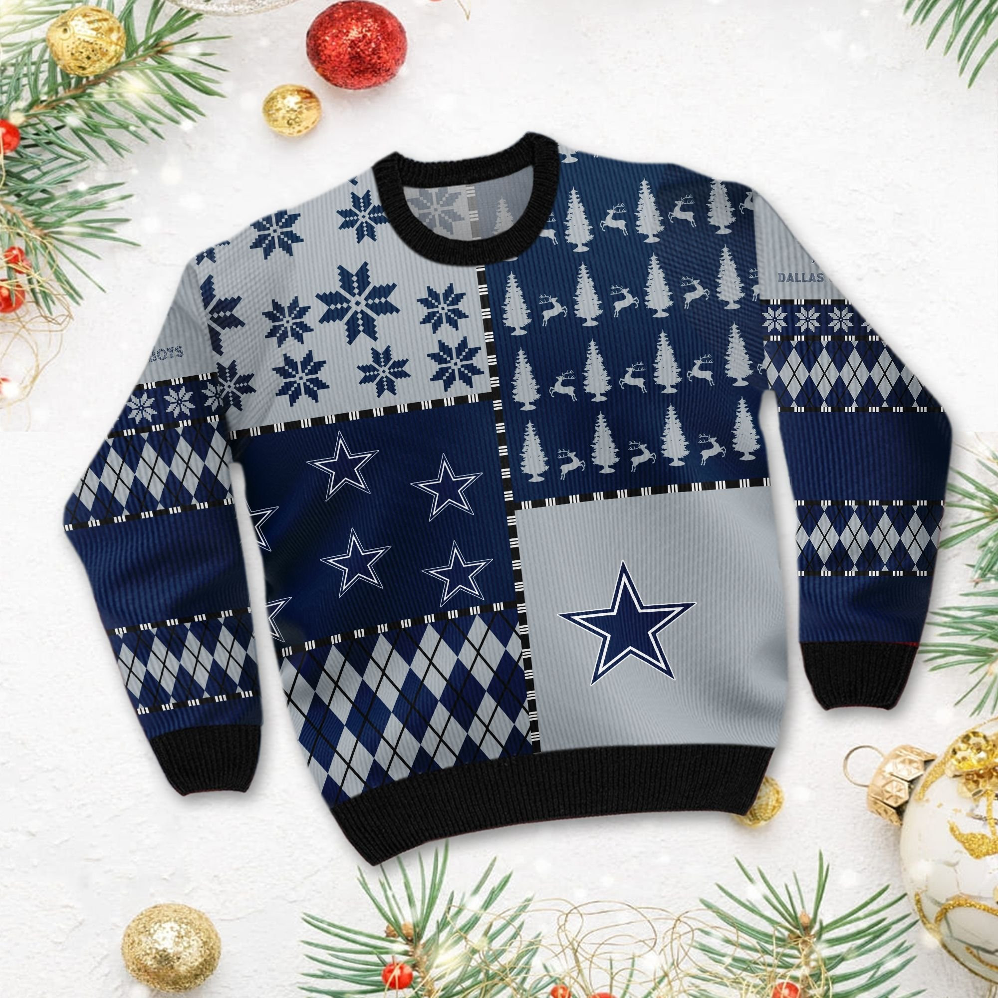 Dallas Cowboyss Full Size For Sale Best Christmas Gift For Cowboys Fans Ugly Christmas Sweater, Perfect Holiday Gift - Image 3