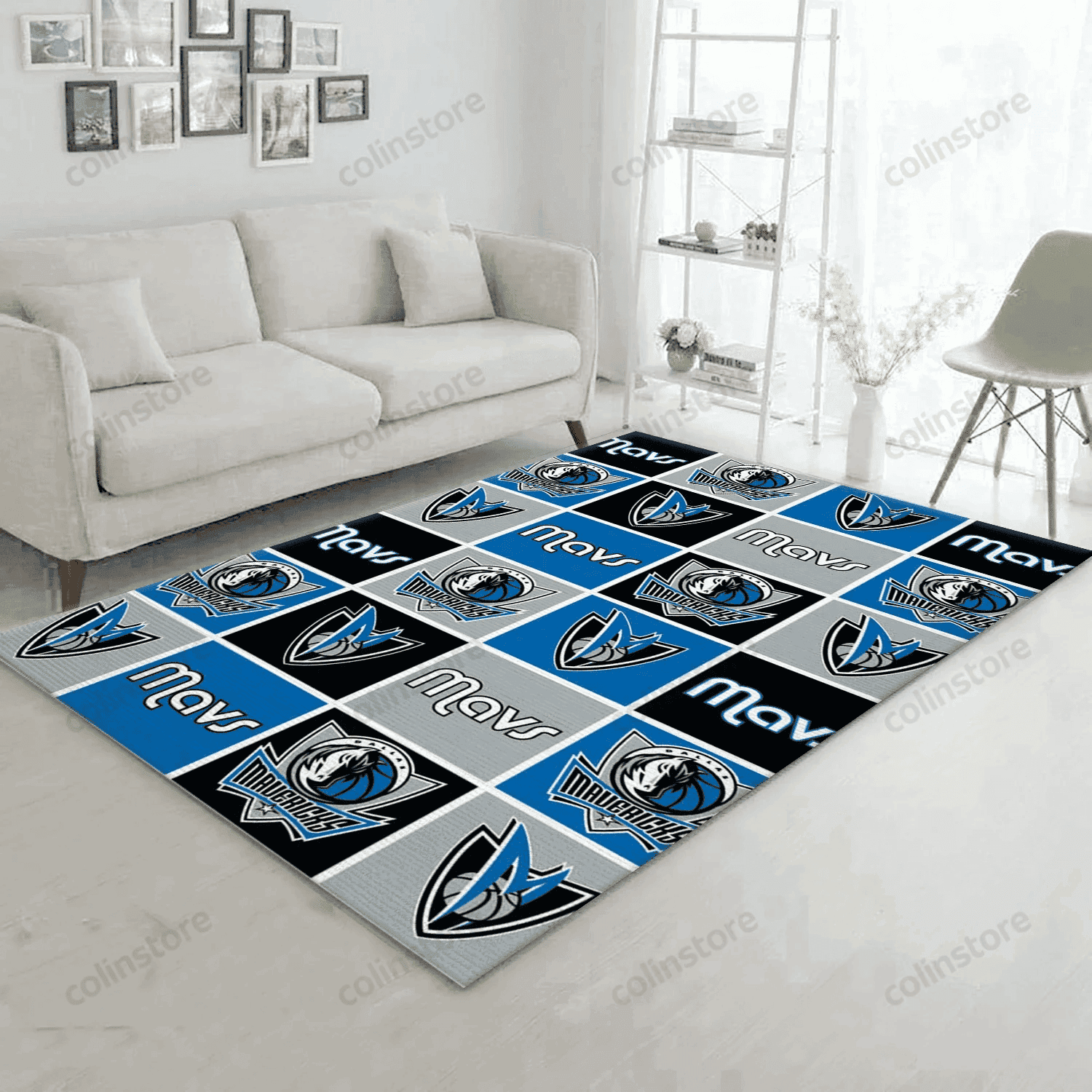 Dallas Mavericks Patterns 2 Rectangle Area Rug – Full Print Carpet For Living Room & Bedroom Home Decor