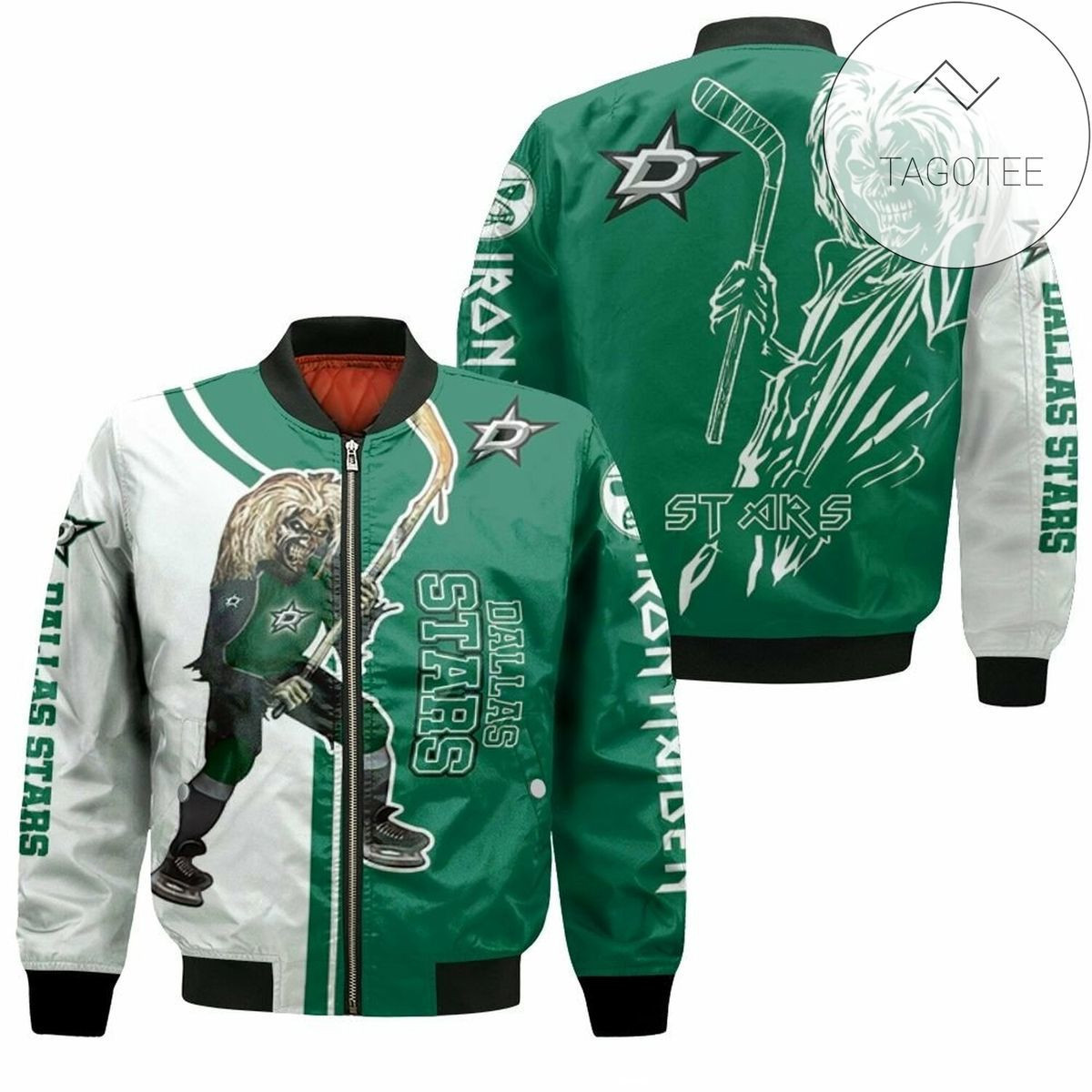 Dallas Stars Zombie For Fans Bomber Jacket | NHL Team Jacket for Men & Women | Hockey Fan Gift