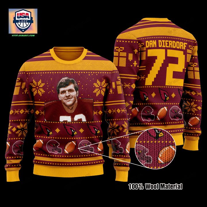 Dan Dierdorf 72 Arizona Cardinals Nfl Christmas Sweater