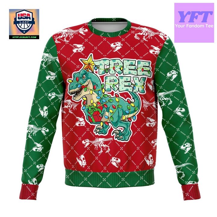 Dank Tree Rex Athletic Meme Design 3d Ugly Christmas Sweater