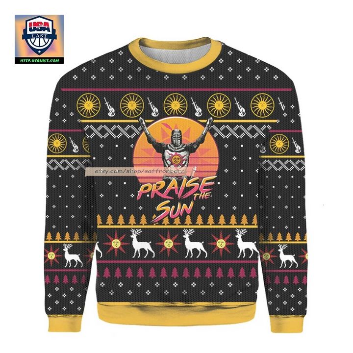 Dark Souls Star Wars Praise The Sun Ugly Christmas 3D Sweater