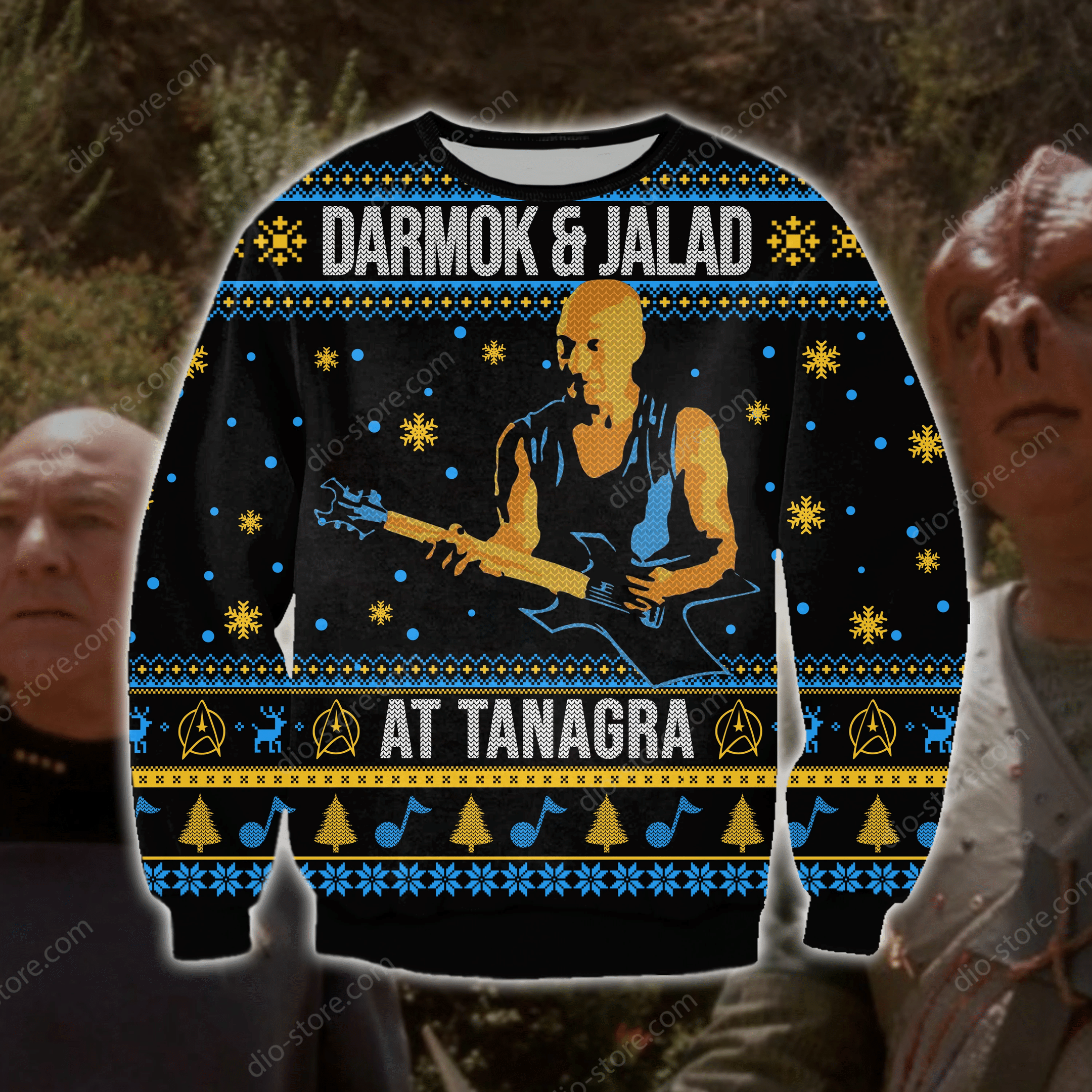 Darmok And Jalad At Tanagra Knitting Pattern 3D Print Ugly Christmas Sweater