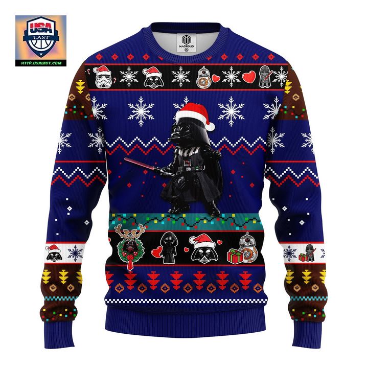 Darth Vader Ugly Christmas Sweater Blue 1 Amazing Gift Idea Thanksgiving Gift