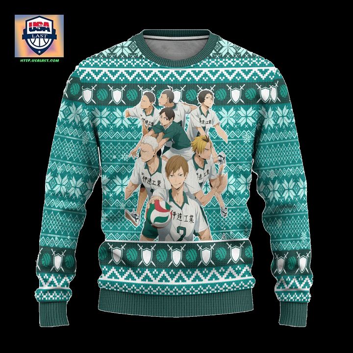 Date Tech High Ugly Christmas Sweater Haikyuu Anime Xmas Gift