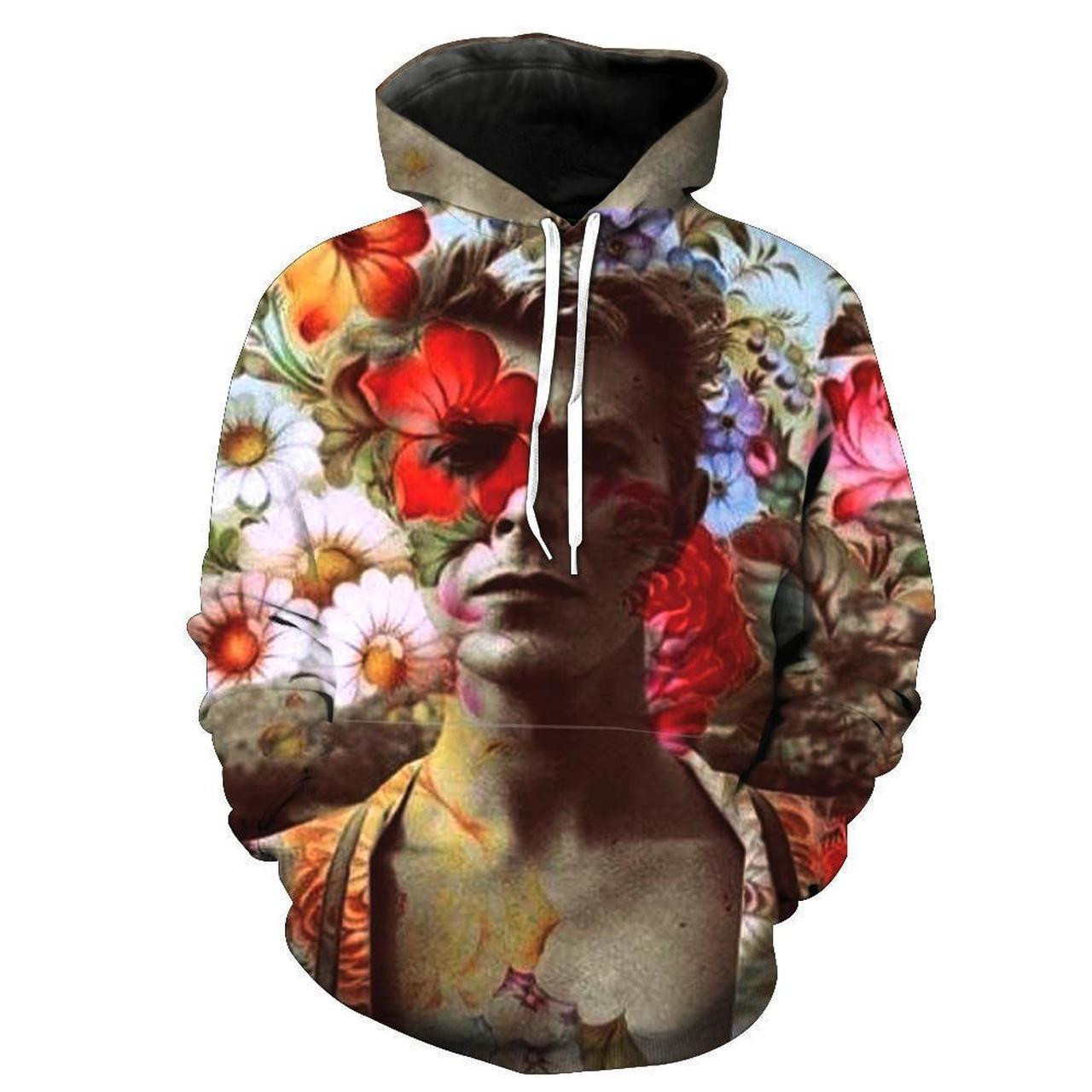 David Bowie Flower 3D All Over Print Hoodie & Zip Hoodie