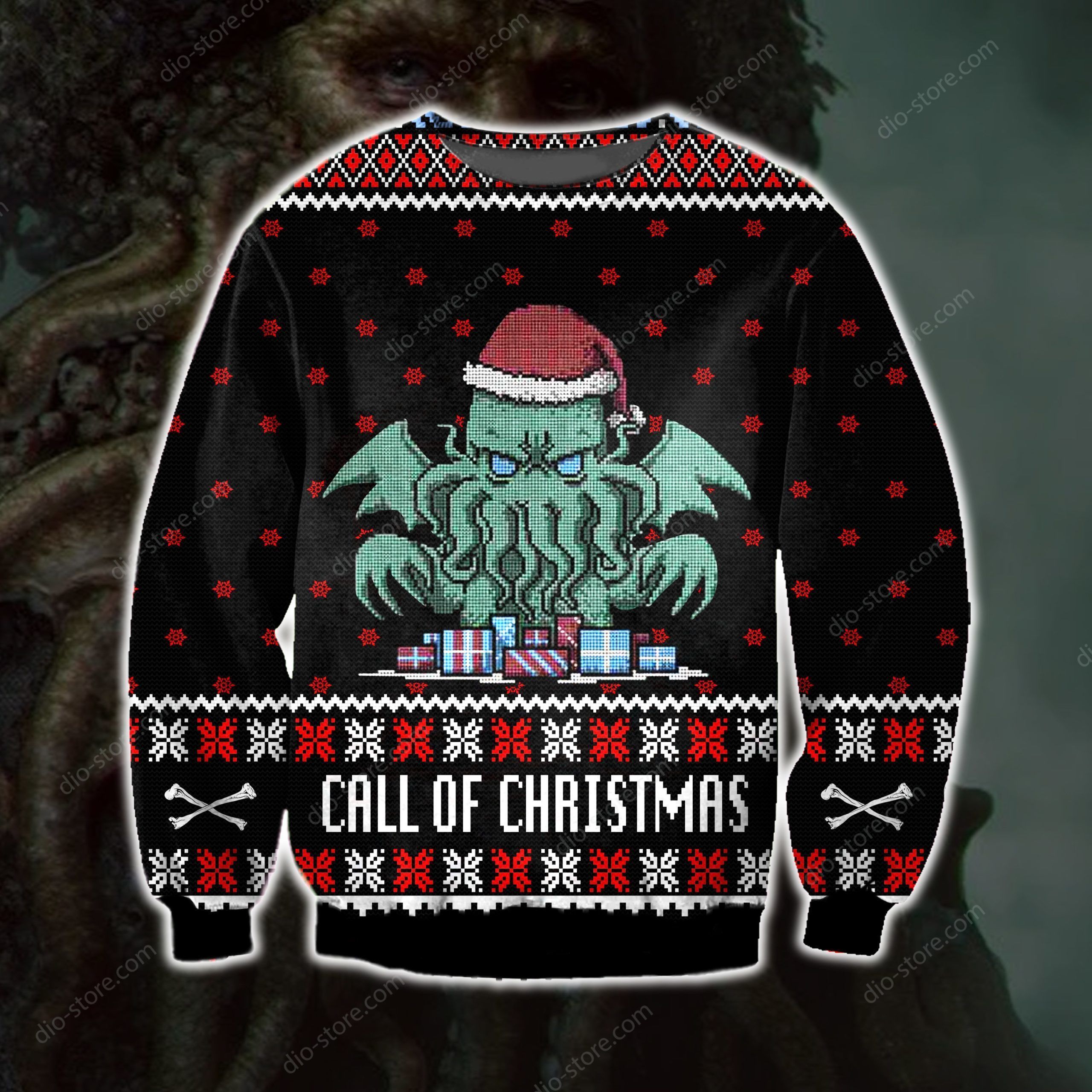 Davy Jones Knitting Pattern 3D Print Ugly Sweater