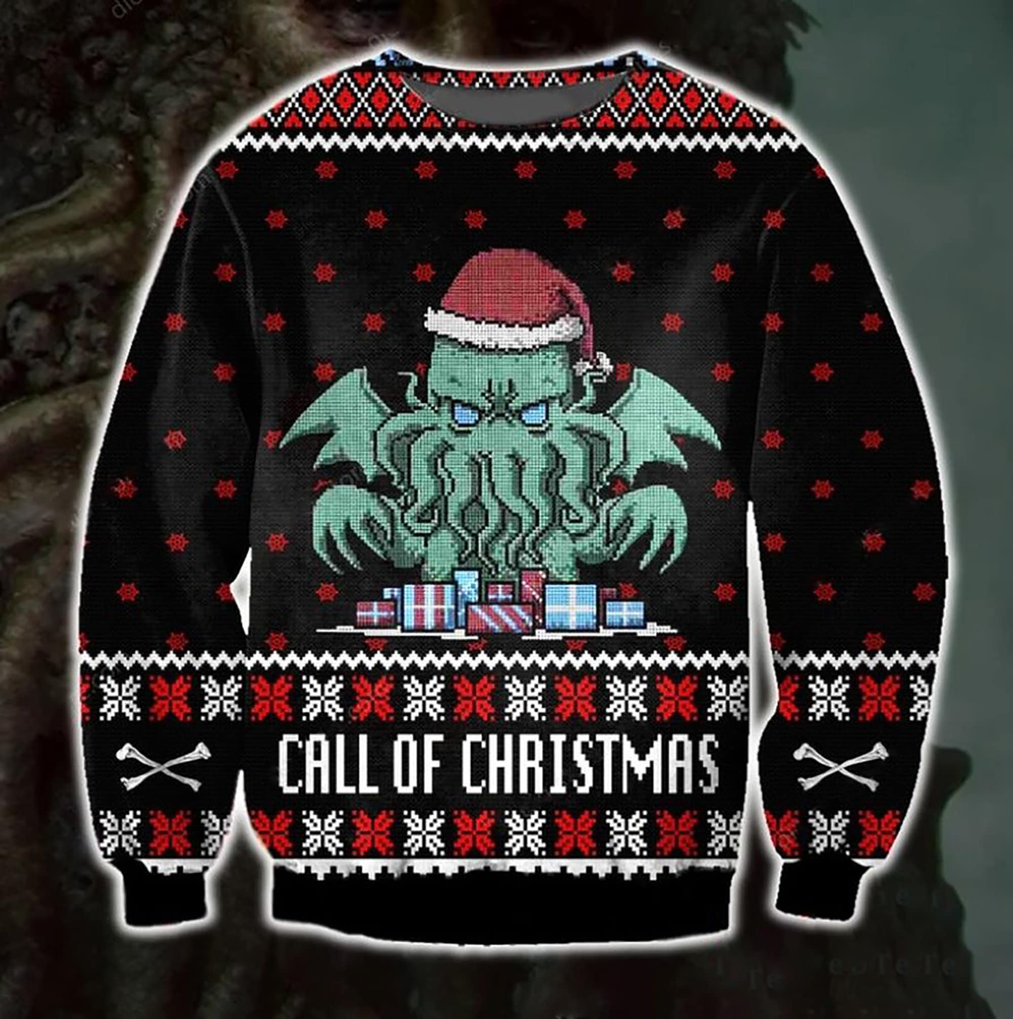 Davy Jones Symbol Christmas Ugly Christmas Sweater