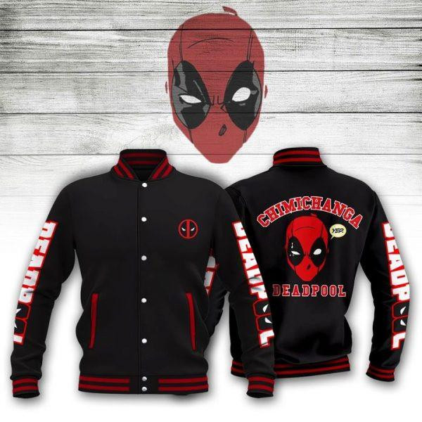 Deadpool Chimichanga Fashion Baseball Jacket for Men & Women | Superhero Fan Gift