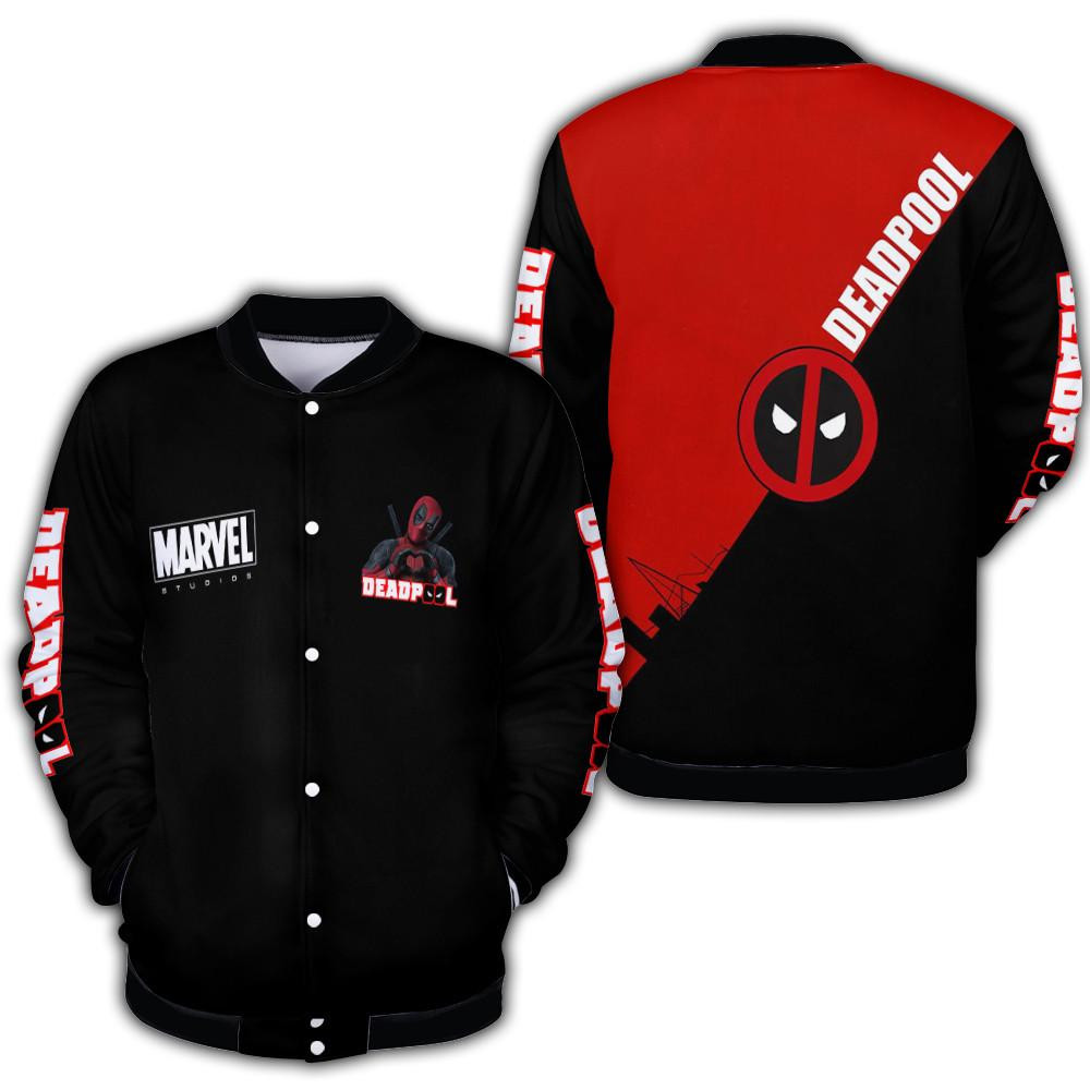 Deadpool Fashion Baseball Jacket for Men & Women | Superhero Fan Gift