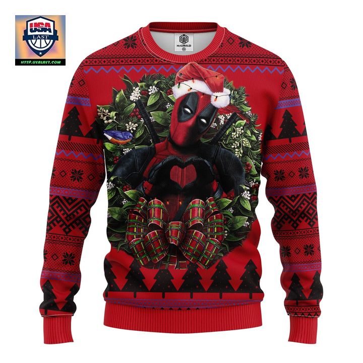 Deadpool Heart Noel Mc Ugly Christmas Sweater Thanksgiving Gift