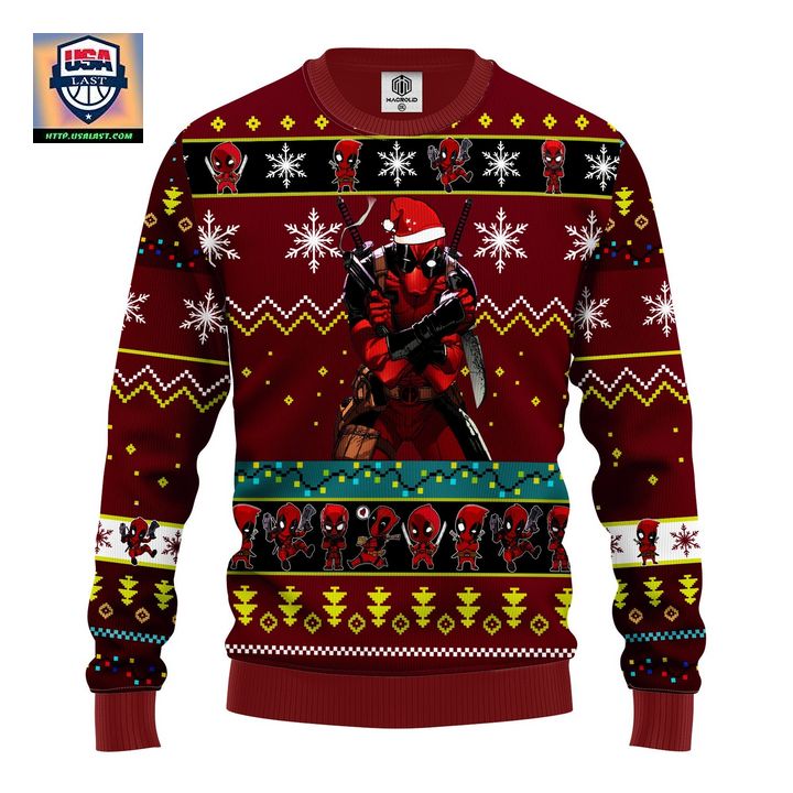 Deadpool Ugly Christmas Sweater Red 1- Amazing Gift Idea Thanksgiving Gift