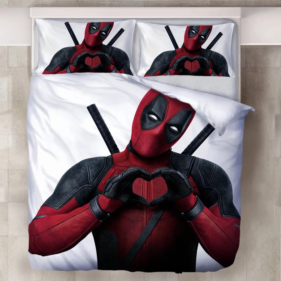 Deadpool X-Men Duvet Cover Quilt Cover Pillowcase Bedding Set Bed Linen Home Bedroom Decor
