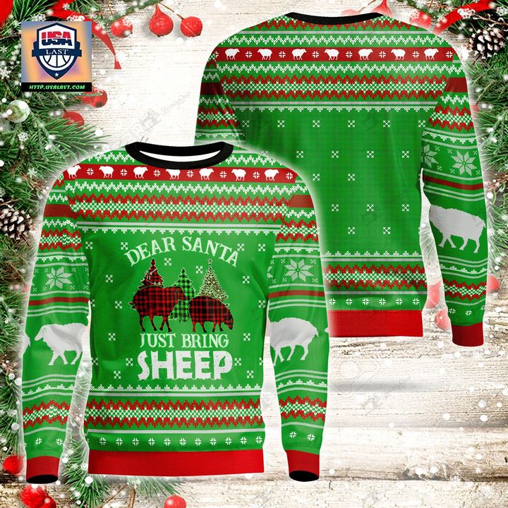 Dear Santa Just bring Sheep Unisex 3D Ugly Christmas Sweater