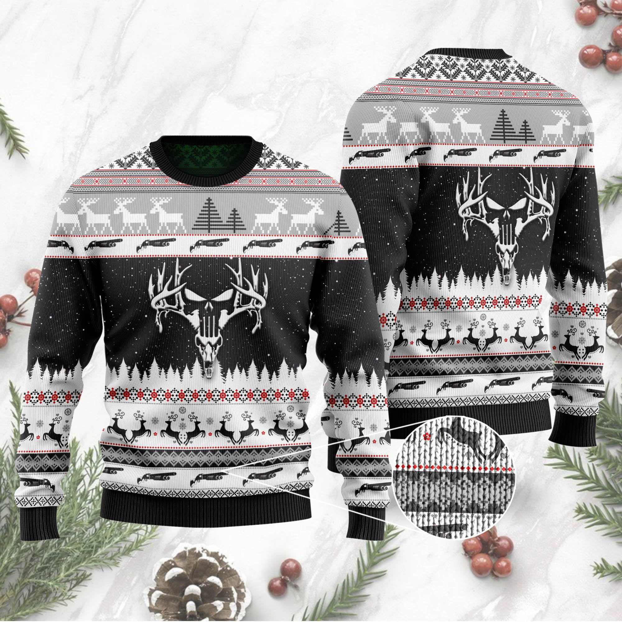 Deer Hunting Ugly Christmas Sweater