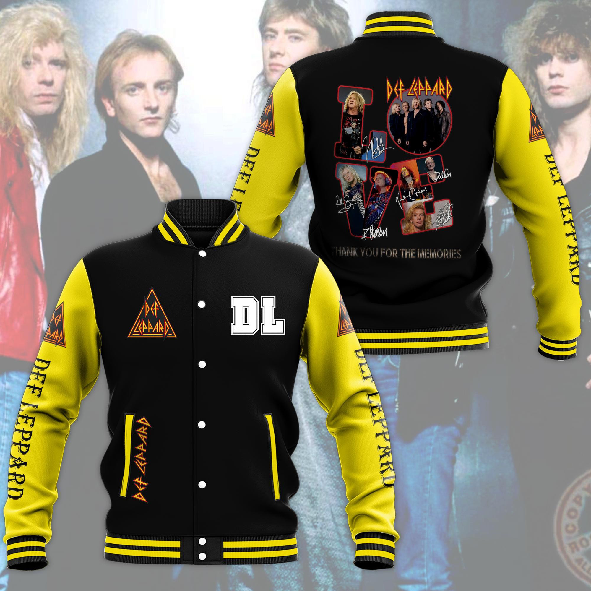 Def Leppard Fashion Baseball Jacket for Men & Women | Music Band Fan Gift