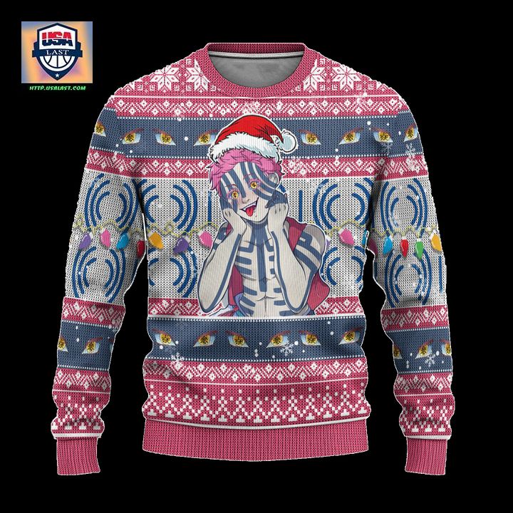 Demon Slayer Akaza Anime Ugly Christmas Sweater Xmas Gift