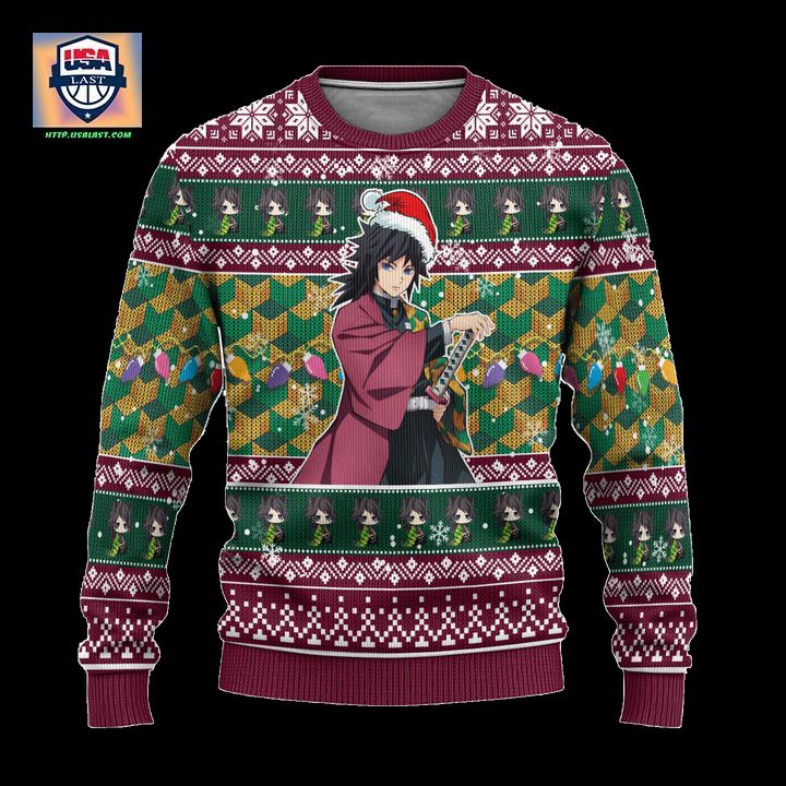 Demon Slayer Giyuu Tomioka Anime Ugly Christmas Sweater Xmas Gift