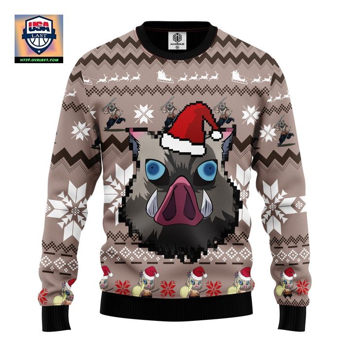 Demon Slayer Kimetsu No Yaiba Hashibira Inosuke Ugly Christmas Sweater Amazing Gift Idea Thanksgiving Gift
