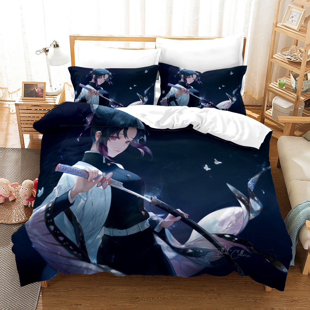 Demon Slayer Kimetsu No Yaiba Season 2 Duvet Cover Quilt Cover Pillowcase Bedding Set Bed Linen Home Bedroom Decor