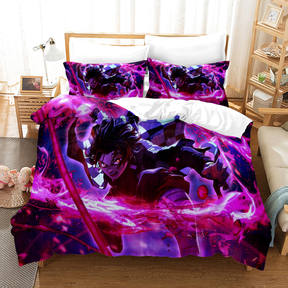 Demon Slayer Kimetsu No Yaiba Season 2 Duvet Cover Quilt Cover Pillowcase Bedding Set Bed Linen Home Bedroom Decor