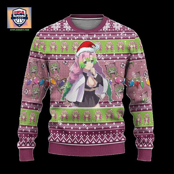 Demon Slayer Mitsuri Kanroji Anime Ugly Christmas Sweater Xmas Gift