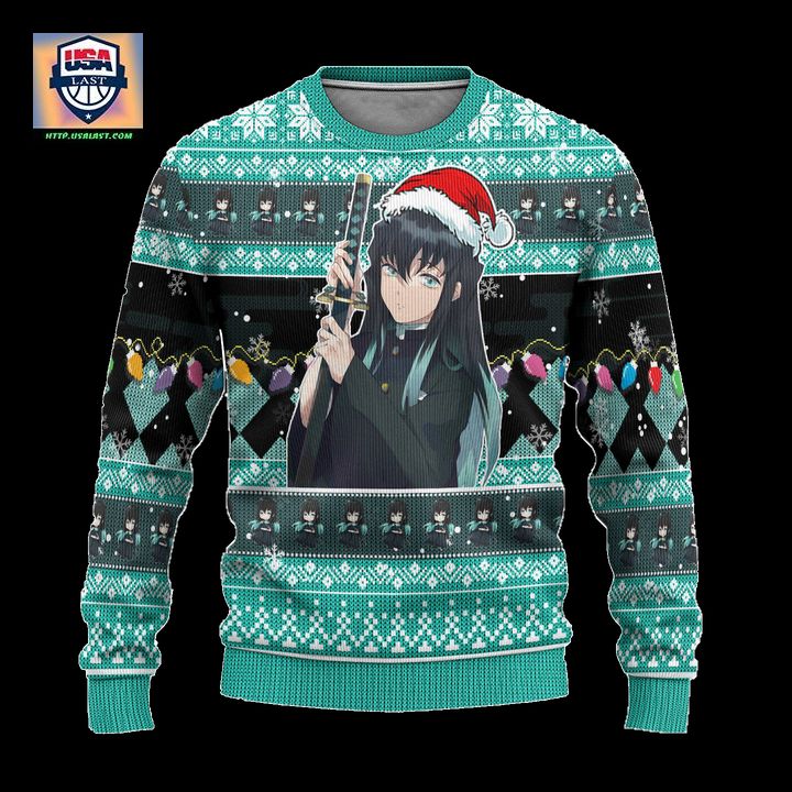 Demon Slayer Muichiro Tokito Anime Ugly Christmas Sweater Xmas Gift
