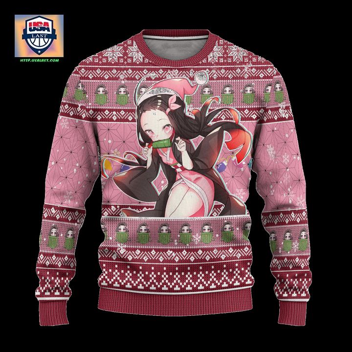 Demon Slayer Nezuko Kamado Anime Ugly Christmas Sweater Xmas Gift