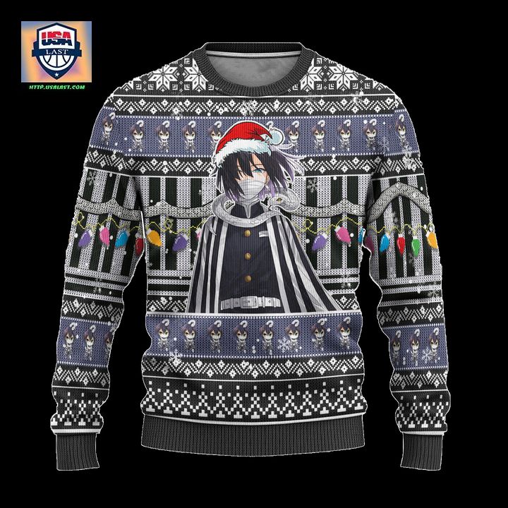 Demon Slayer Obanai Iguro Anime Ugly Christmas Sweater Xmas Gift