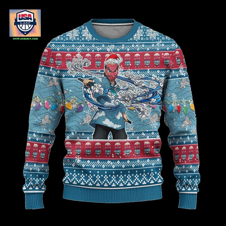 Demon Slayer Sakonji Urokodaki Anime Ugly Christmas Sweater Xmas Gift