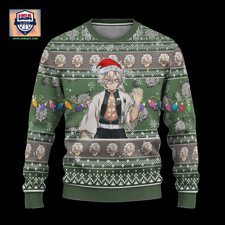 Demon Slayer Sanemi Shinazugawa Anime Ugly Christmas Sweater Xmas Gift