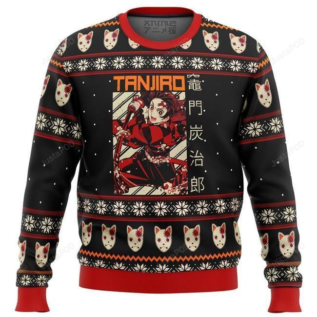 Demon Slayer Tanjiro Ugly Christmas Sweater, Perfect Holiday Gift