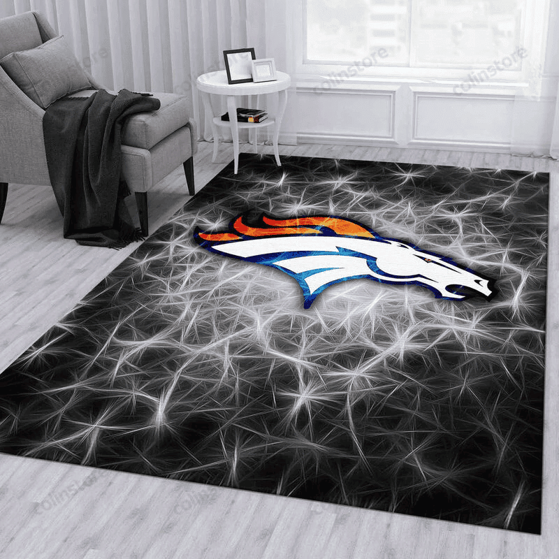 Denver Broncos 15 3D Rectangle Area Rug – Full Print Carpet For Living Room & Bedroom Home Decor
