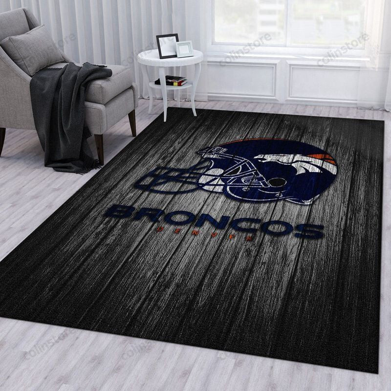 Denver Broncos 16 3D Rectangle Area Rug – Full Print Carpet For Living Room & Bedroom Home Decor