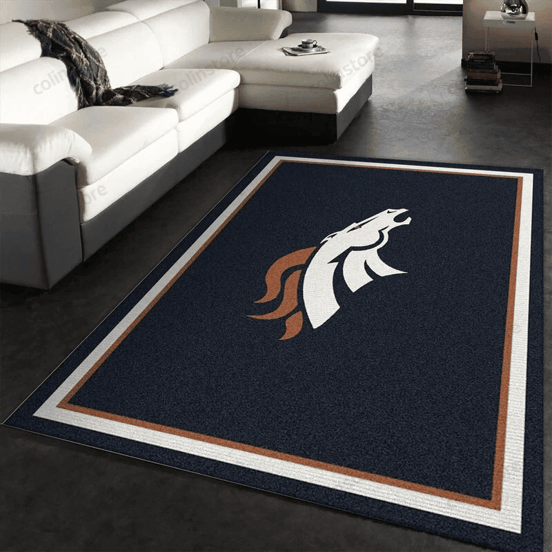 Denver Broncos 20 3D Rectangle Area Rug – Full Print Carpet For Living Room & Bedroom Home Decor